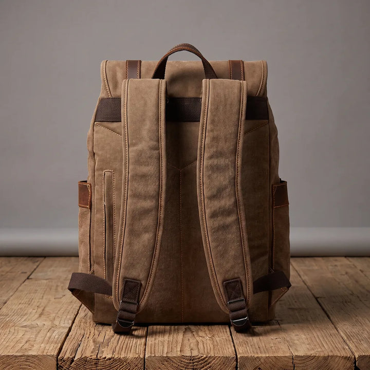 Men's Beige Lightfoot Canvas Travel Backpack