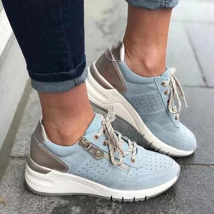 Rihanna | Women's Orthopedic Walking Sneakers  - Color:Blue;Size:36