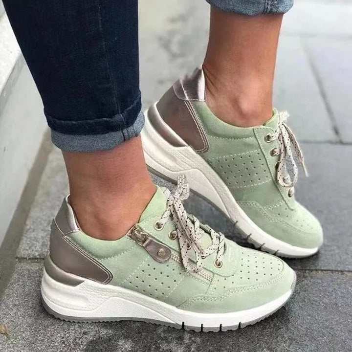 Rihanna | Women's Orthopedic Walking Sneakers  - Color:Green;Size:36