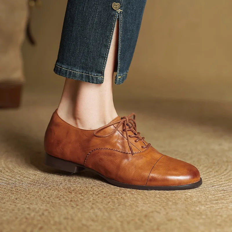 Women's Riley | Women's Luxury Leather Oxford Flats