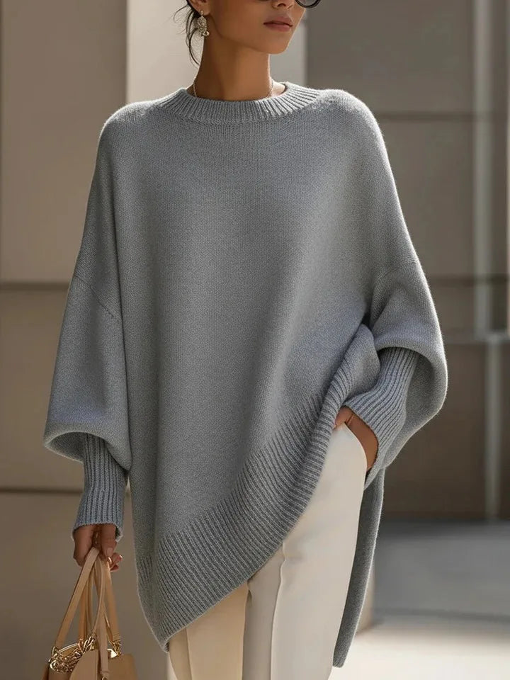 Robin | Women's Oversized Batwing Sweater - Color:Gray;Size:XXS