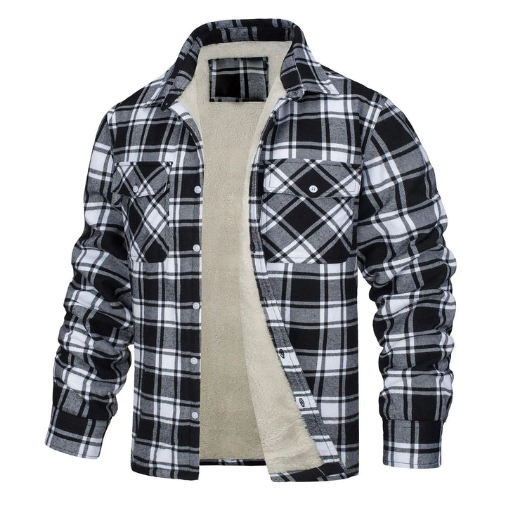 Ronan | Men's Fleece Lined Flannel Jacket  - Size:XS;Color:Black