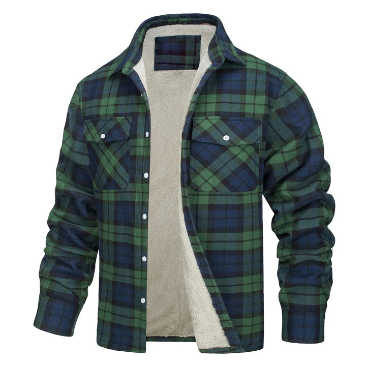 Ronan | Men's Fleece Lined Flannel Jacket  - Size:XS;Color:Green