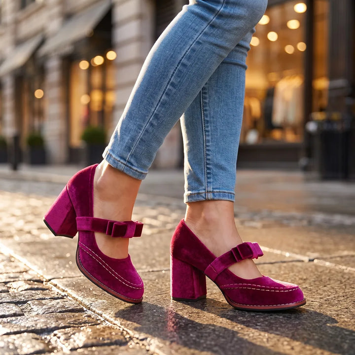 Rosalie Mary Jane Heels - Color:Pink;Size:35