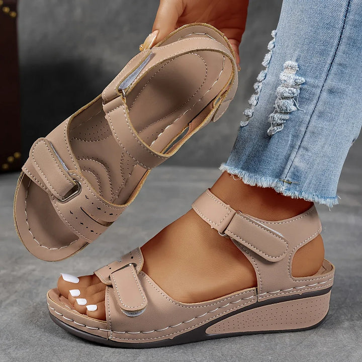 Rosalie Orthopedic Sandals - Color:Khaki;Size:35