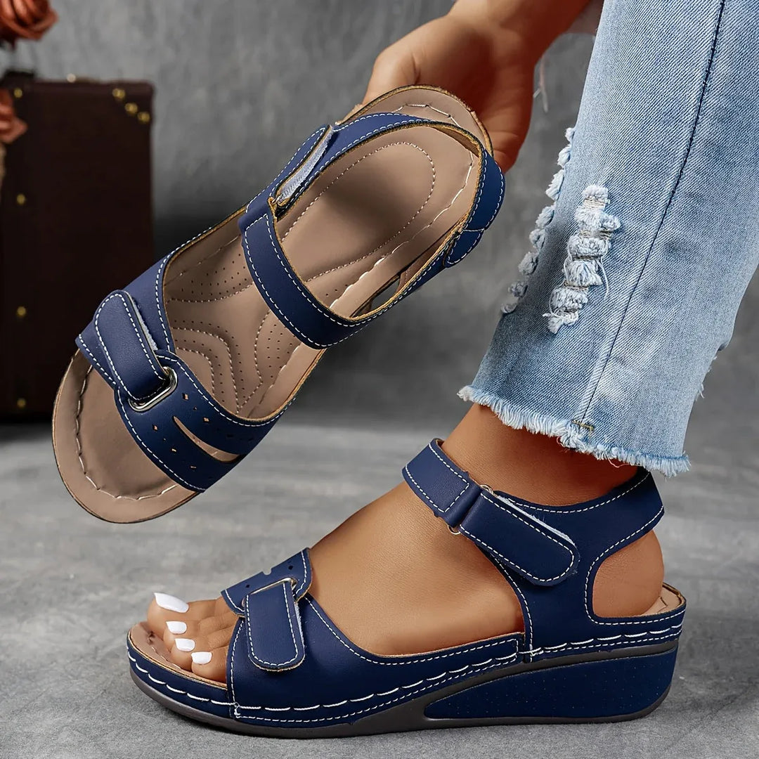 Rosalie Orthopedic Sandals - Color:Navy Blue;Size:35