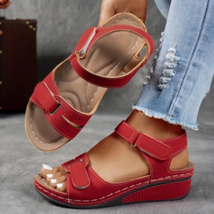 Rosalie Orthopedic Sandals - Color:Red;Size:35