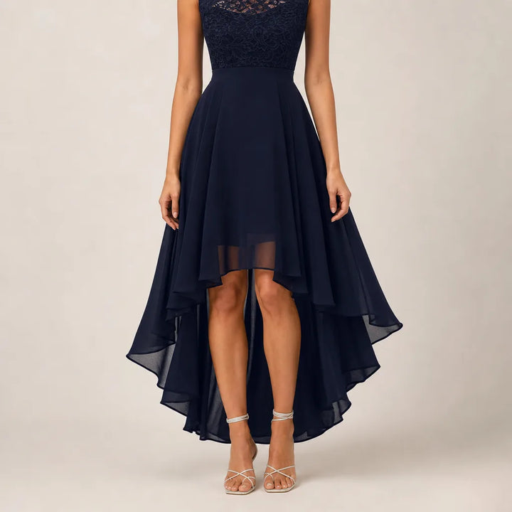 Rosalind | Lace Bodice Dress for Elegance - Color:Black;Size:XXS
