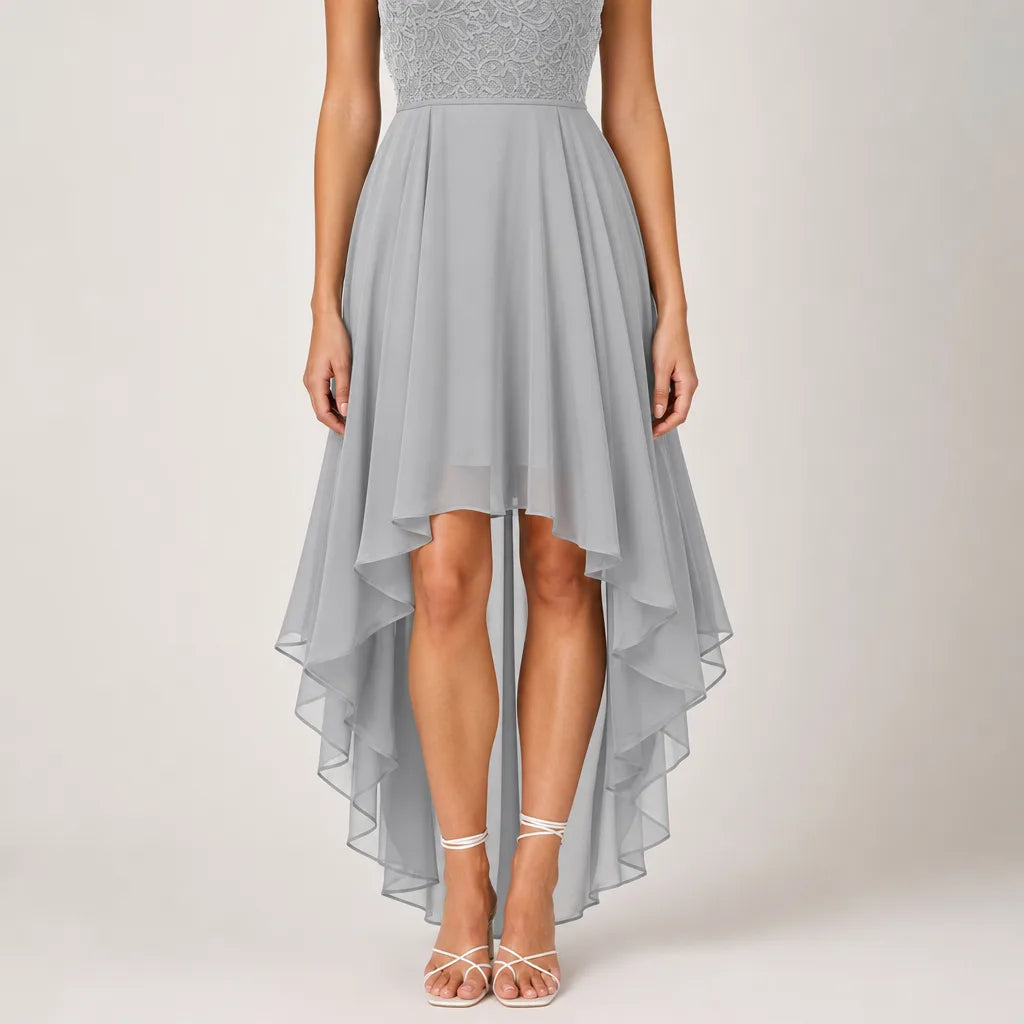 Rosalind | Lace Bodice Dress for Elegance - Color:Gray;Size:XXS