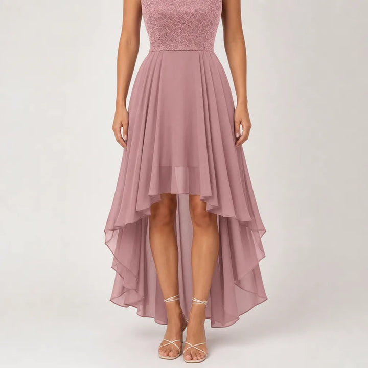 Rosalind | Lace Bodice Dress for Elegance - Color:Pink;Size:XXS