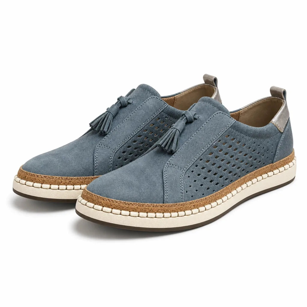 Rosalind Women Slip-On Sneakers - Color:Blue;Size:35