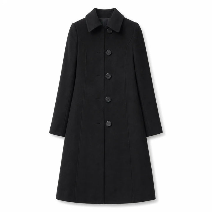 Rosalind |  Wool-Blend Dress Coat - Color:Black;Size:XS