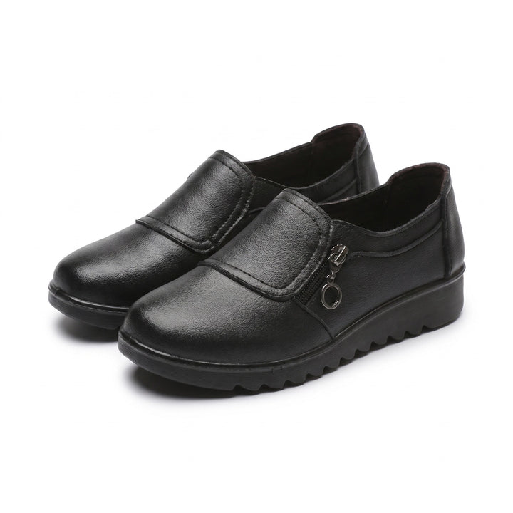 Rose Miller Wedge Loafers - Color:Black;Size:35