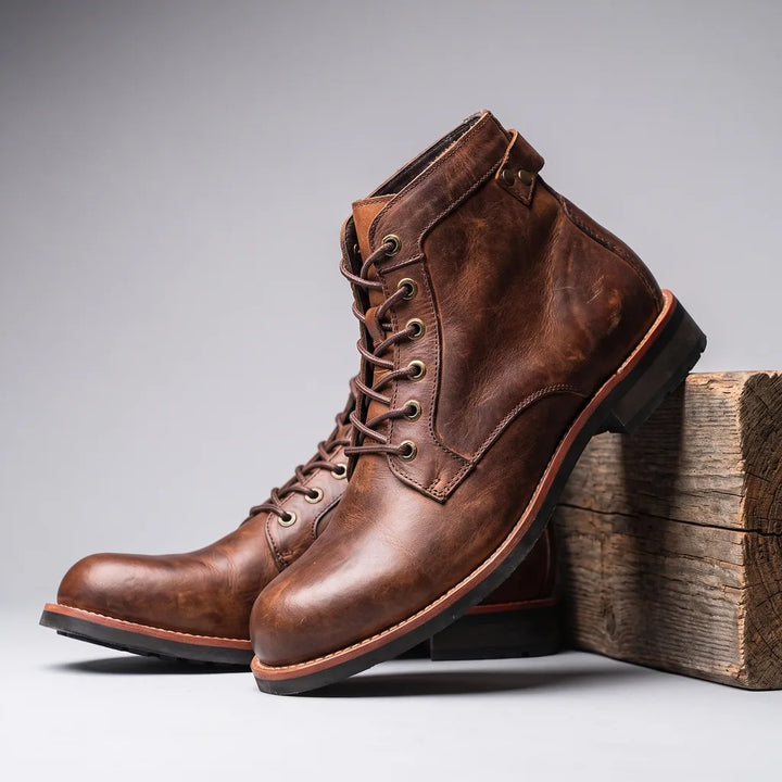 Men's Livingston Lace-Up Biker Boots