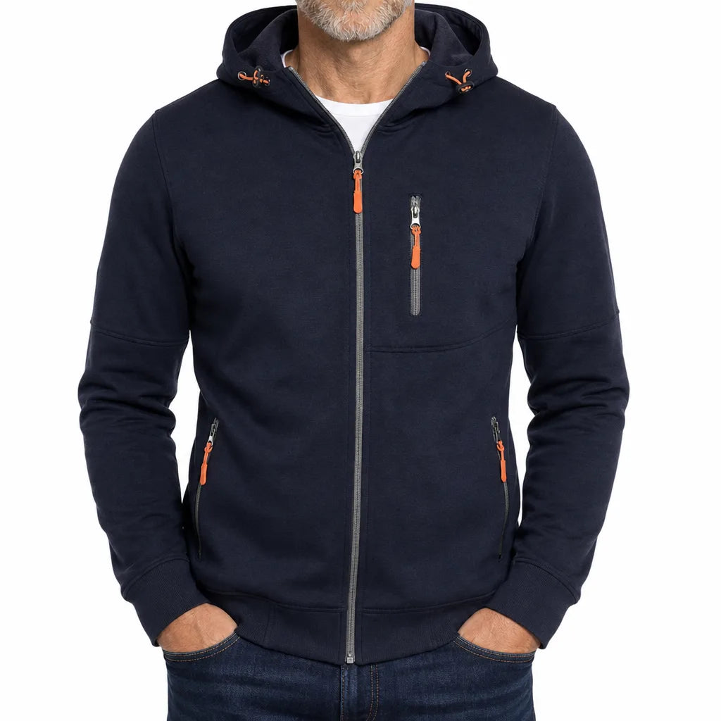 Rowe |  Men's Fall Windbreaker Fleece Jacket - Color:Blue;Size:S