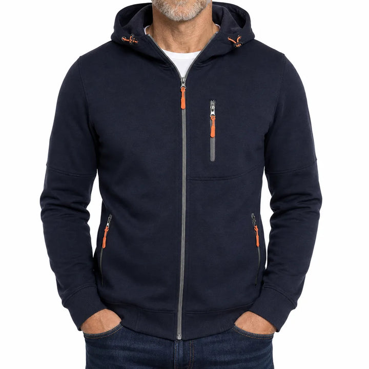Rowe |  Men's Fall Windbreaker Fleece Jacket - Color:Blue;Size:S