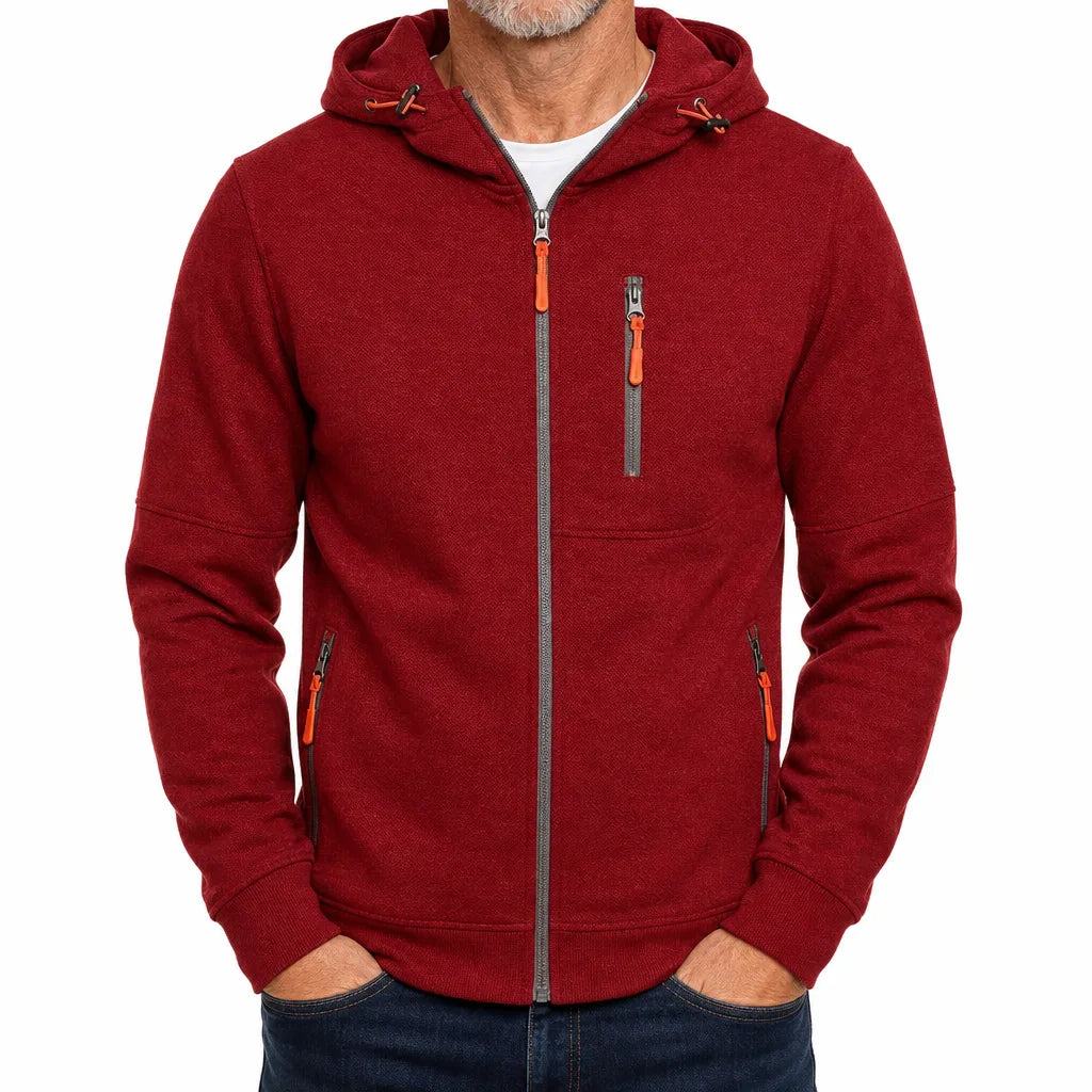 Rowe |  Men's Fall Windbreaker Fleece Jacket - Color:Red;Size:S