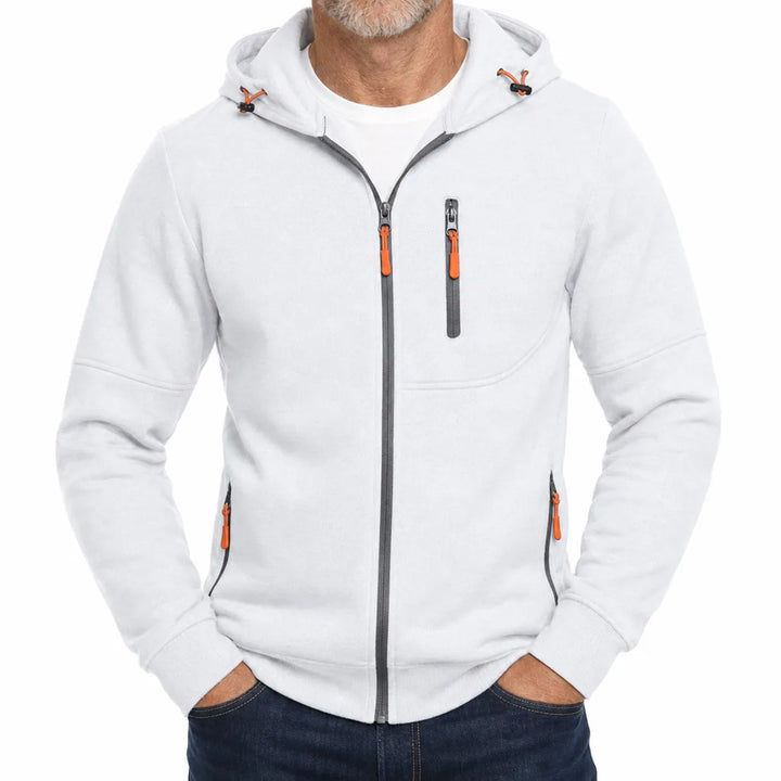 Rowe |  Men's Fall Windbreaker Fleece Jacket - Color:White;Size:S