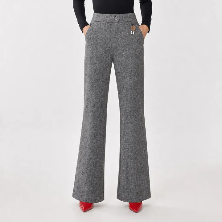 Women's Gray Douglas Plush Flare Pants