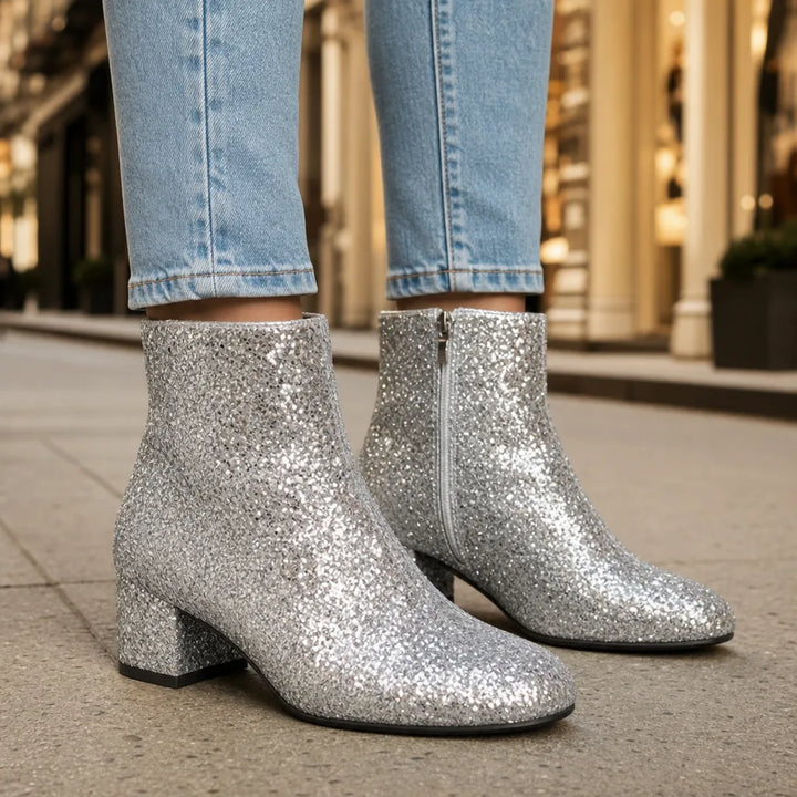 Sabine | Womens Fall Heeled Boots - Color:Gray;Size:36