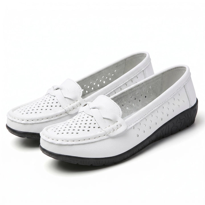 Samantha Slip-On Loafers - Color:White;Size:35