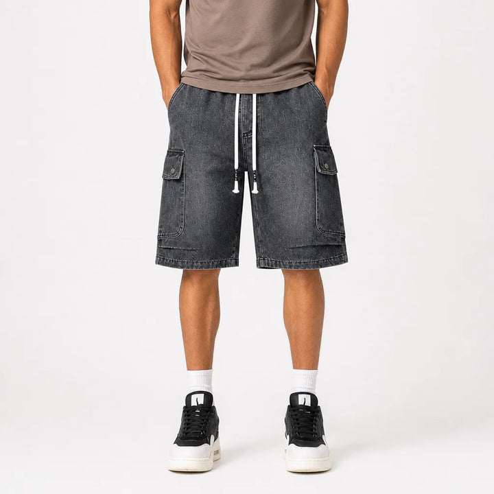 Men's Black Marisol Cotton Cargo Shorts