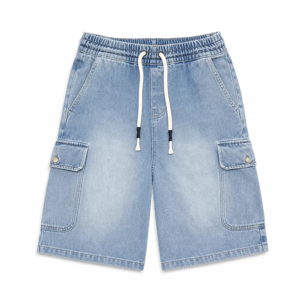 Samuel Cotton Cargo Shorts - Color:Blue;Size:S