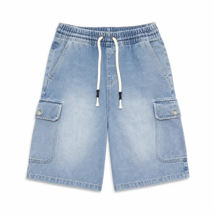 Samuel Cotton Cargo Shorts - Color:Blue;Size:S