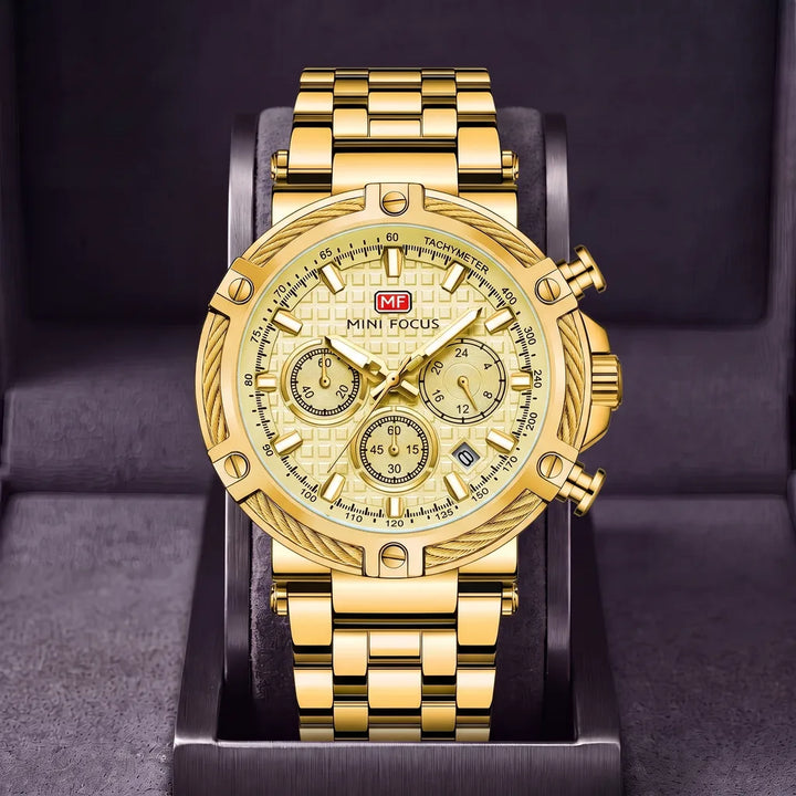 Sawyer | Cable Bezel Chronograph  - Color:Gold
