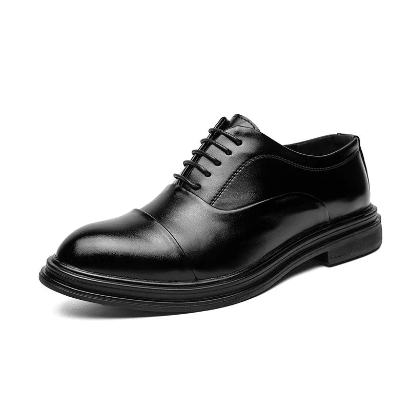 Sebastien | Men's Lace-Up Derby Shoes  - Color:Black;Size:38