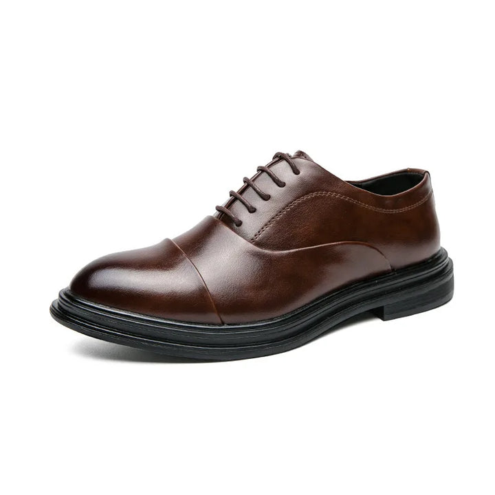 Sebastien | Men's Lace-Up Derby Shoes  - Color:Brown;Size:38