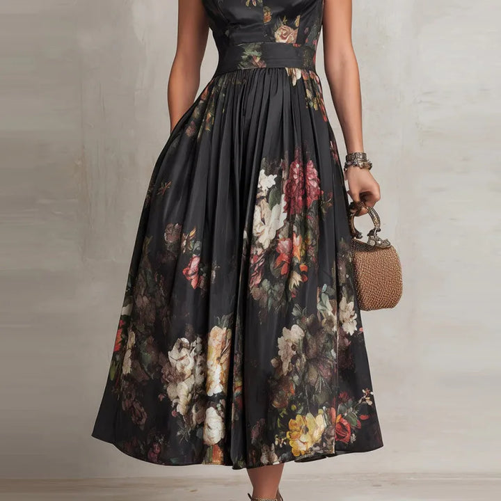 Women's Sidney | Women's Floral Satin Midi Dress