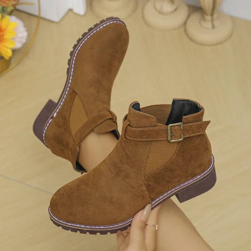 Sierra | Women's Orthopedic Ankle Boots  - Color:Brown;Size:35