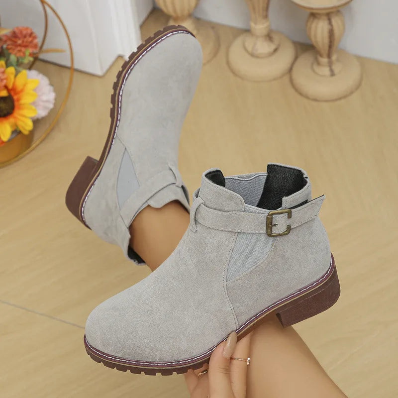 Sierra | Women's Orthopedic Ankle Boots  - Color:Gray;Size:35
