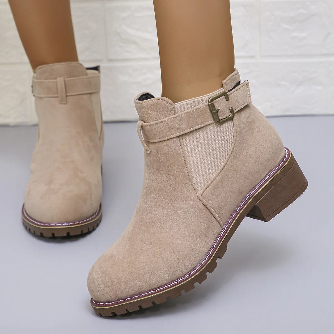 Sierra | Women's Orthopedic Ankle Boots  - Khaki