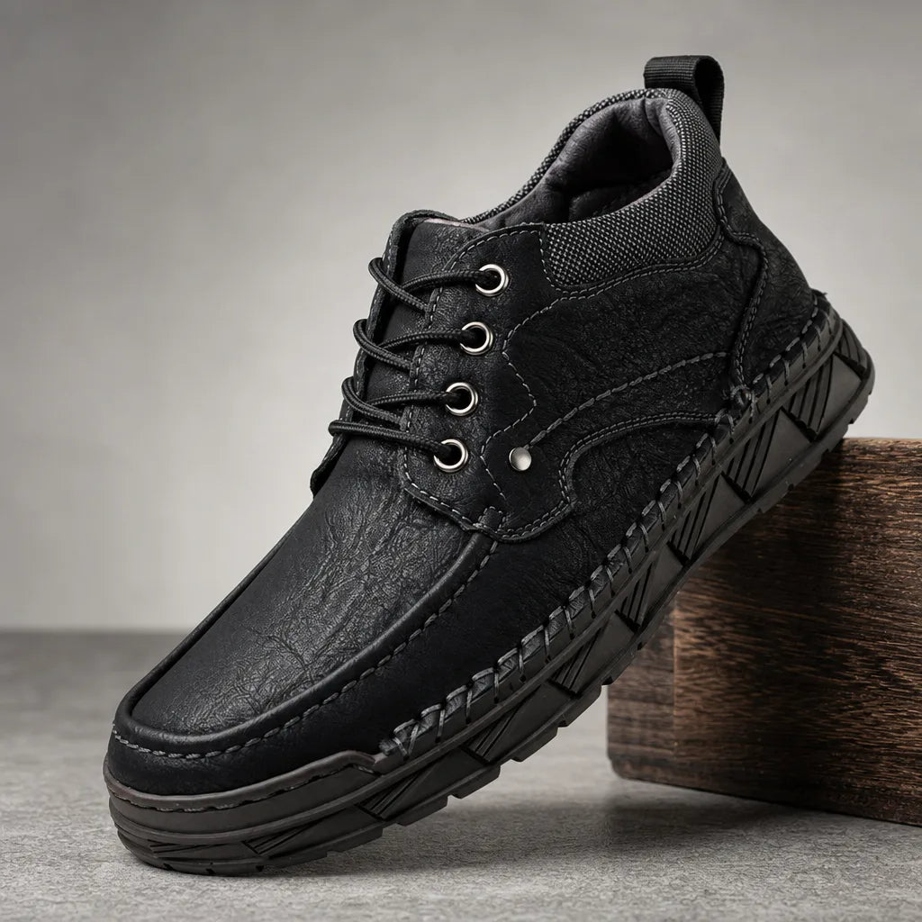 Silas | Lace-Up Ankle Boots for Fall - Color:Black;Size:38
