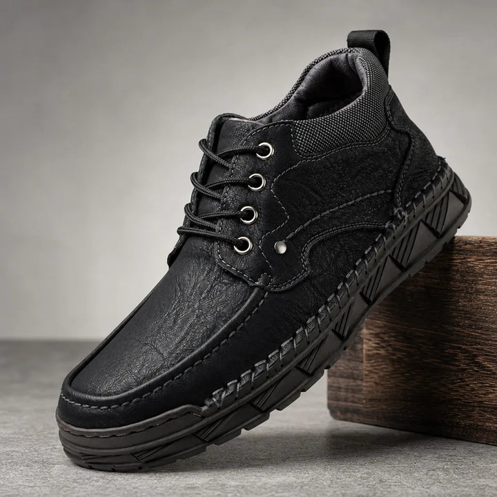 Silas | Lace-Up Ankle Boots for Fall - Color:Black;Size:38
