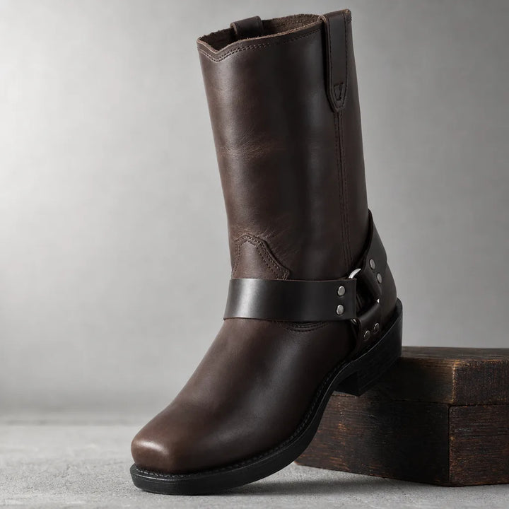 Silas | Mens Fall Cowboy Boots - Color:Dark Brown;Size:7
