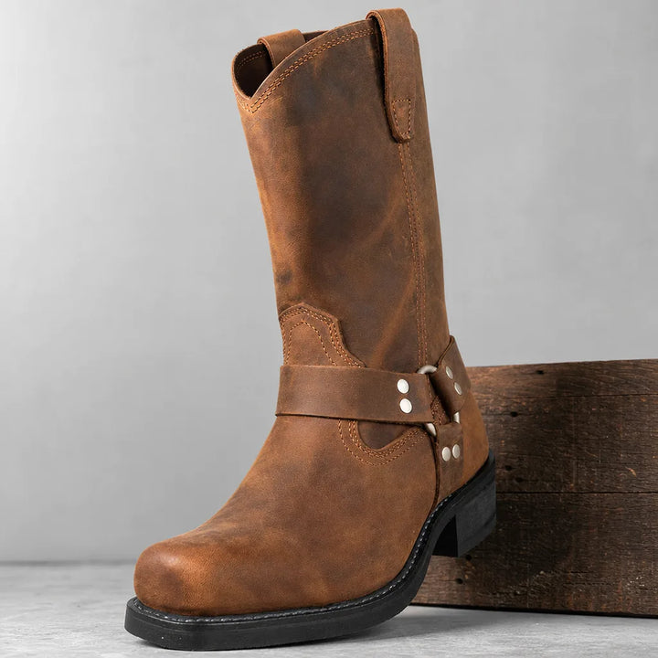 Silas | Mens Fall Cowboy Boots - Color:Light Brown;Size:7