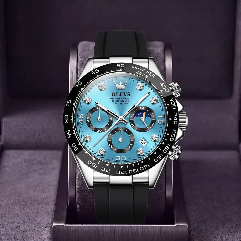 Sinclair | Mens Chronograph Watch - Color:Black/Blue