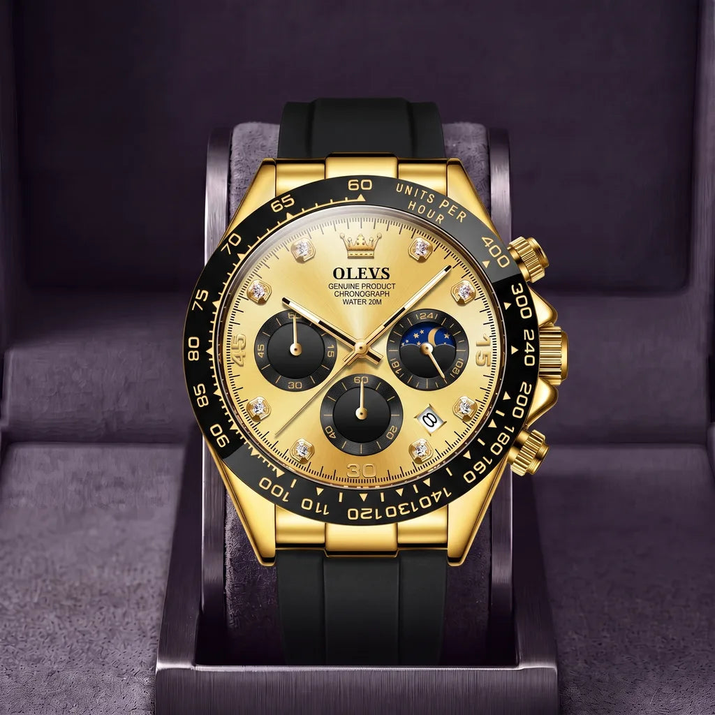 Sinclair | Mens Chronograph Watch - Color:Black/Gold