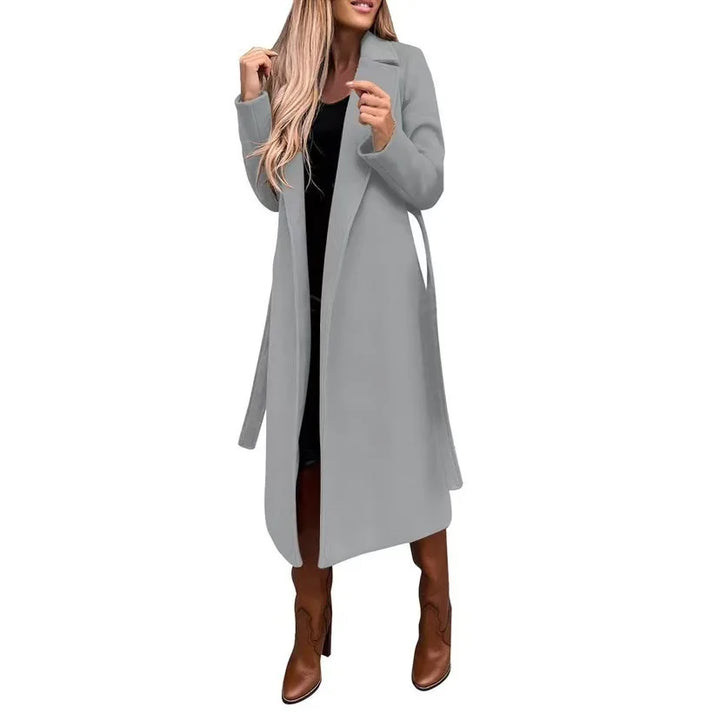 Sonia | Women's Belted Trench Coat  - Size:XS;Color:Gray