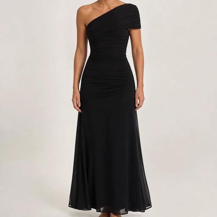 Séraphine | Women's Fall Wedding Guest Maxi Dress - Color:Black;Size:XS