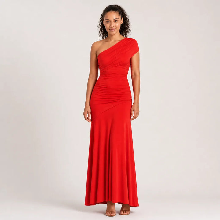 Women's Red Josephine Ruched Bodycon Dress