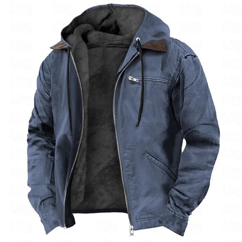 Stamford |  Men's Fleece Lined Hoodie Jacket - Color:Blue;Size:XS