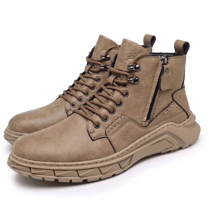 Steele Tactical Leather Boots - Color:Desert Tan;Size:38