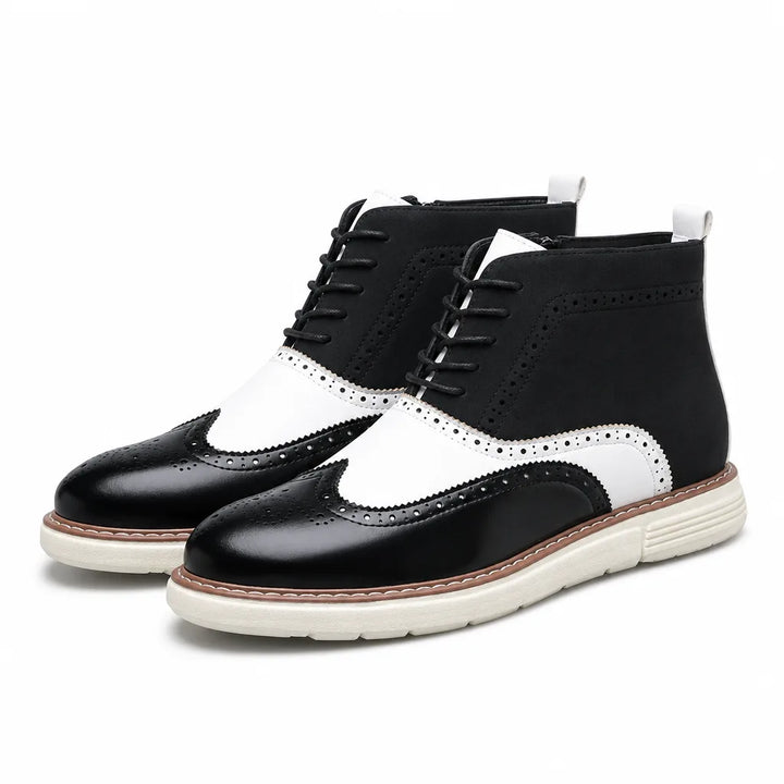 Stirling Wingtip Boots - Color:Black;Size:39