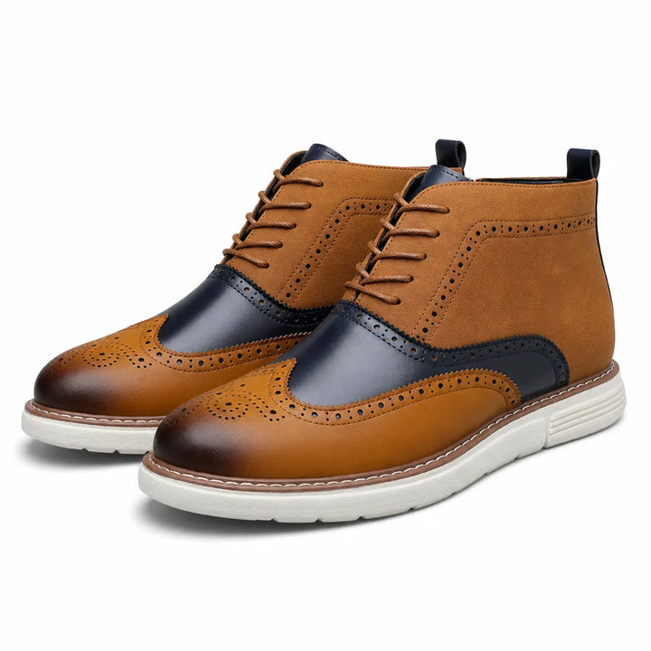 Stirling Wingtip Boots - Color:Brown;Size:39