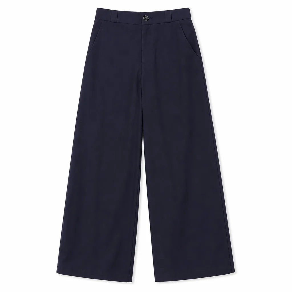 Women's Blue Stockton Cropped Wide Leg Pants (Copy)