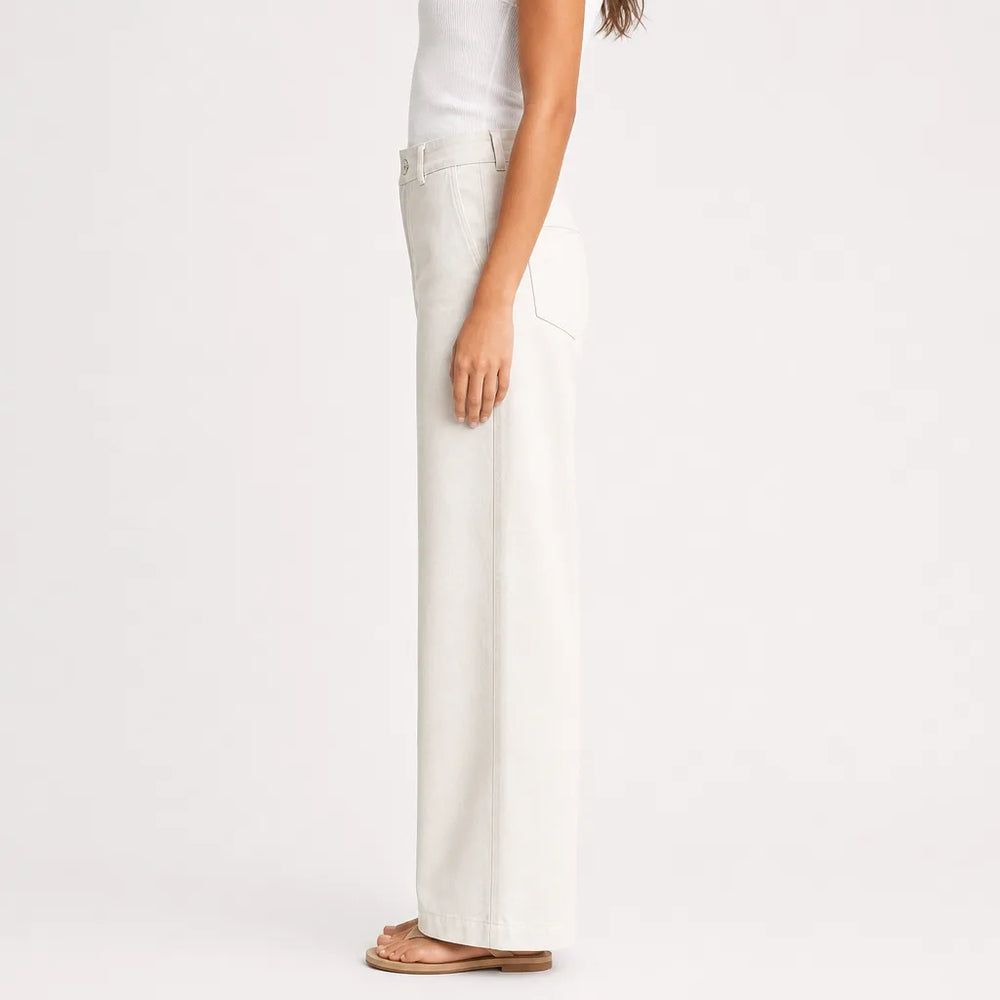 Women's Beige Stockton Cropped Wide Leg Pants (Copy)